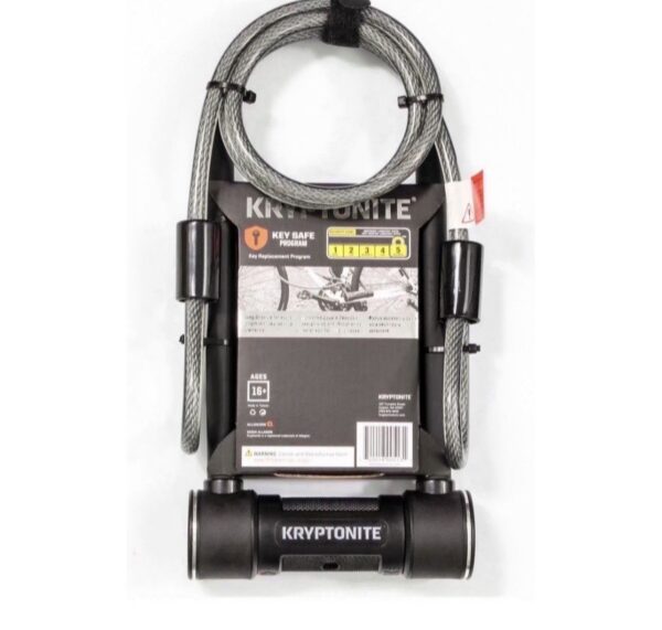 Kryptonite Level 5 14 mm U-Lock Bicycle Lock with Looped Bike Security Cable
