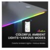 GTRACING Electric Adjustable Height Standing Gaming Desk with RGB Light and Mouse Pad, Black - Image 3
