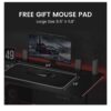 GTRACING Electric Adjustable Height Standing Gaming Desk with RGB Light and Mouse Pad, Black - Image 6