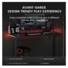 GTRACING Electric Adjustable Height Standing Gaming Desk with RGB Light and Mouse Pad, Black - Image 7