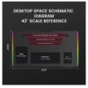 GTRACING Electric Adjustable Height Standing Gaming Desk with RGB Light and Mouse Pad, Black - Image 8