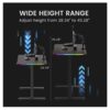 GTRACING Electric Adjustable Height Standing Gaming Desk with RGB Light and Mouse Pad, Black - Image 10