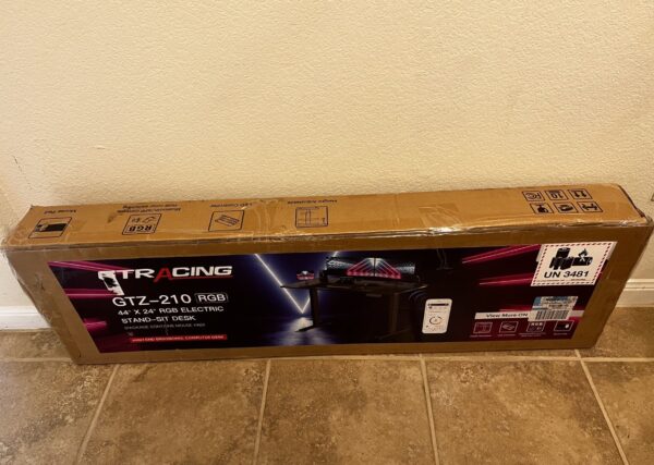 GTRACING Electric Adjustable Height Standing Gaming Desk with RGB Light and Mouse Pad, Black - Image 12
