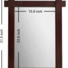 CrossROBBIN Solid Wood Framed Wall Mirror, Rustic Bathroom Vanity Mirror for Farmhouse Decor - Image 4