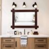 CrossROBBIN Solid Wood Framed Wall Mirror, Rustic Bathroom Vanity Mirror for Farmhouse Decor - Image 6