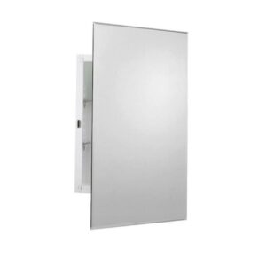 style Selections 16-in x 26-in Surface/Recessed Mount Frameless Mirrored Rectangle Medicine Cabinet