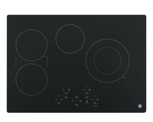 GE 30-in 4 Elements Smooth Surface (Radiant) Black Electric Cooktop