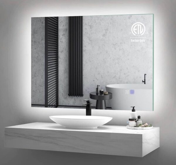 prifayer 32 x 24 Backlit LED Bathroom Mirror with Lights Brightness Dimmable by Touch Sensor