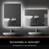 prifayer 32 x 24 Backlit LED Bathroom Mirror with Lights Brightness Dimmable by Touch Sensor - Image 8