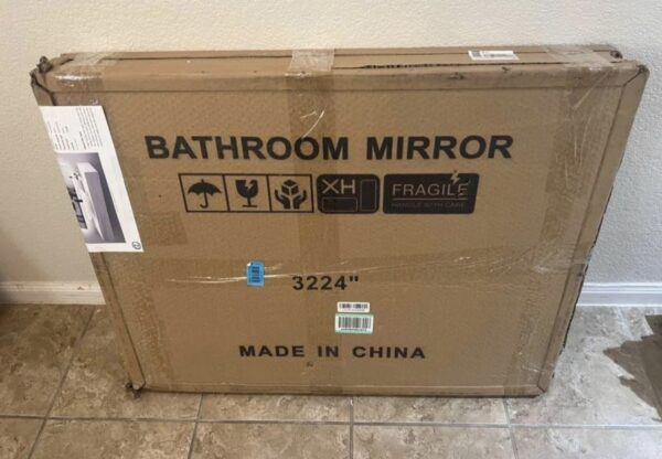 prifayer 32 x 24 Backlit LED Bathroom Mirror with Lights Brightness Dimmable by Touch Sensor - Image 9