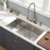 EcoChannels Undermount Kitchen Sink, 33 x 19 Inch Sink Kitchen 16 Gauge Stainless Steel Kitchen Sink - Image 2
