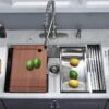 EcoChannels Undermount Kitchen Sink, 33 x 19 Inch Sink Kitchen 16 Gauge Stainless Steel Kitchen Sink - Image 4