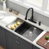 EcoChannels Undermount Kitchen Sink, 30 x 19 x 10 Inch Sink Kitchen 16 Gauge Stainless Steel Kitchen - Image 3