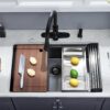 EcoChannels Undermount Kitchen Sink, 30 x 19 x 10 Inch Sink Kitchen 16 Gauge Stainless Steel Kitchen - Image 4