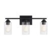 KAWOTI 22-in 3-Light Black Modern/Contemporary Vanity Light