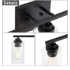 KAWOTI 22-in 3-Light Black Modern/Contemporary Vanity Light - Image 3