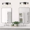 KAWOTI 22-in 3-Light Black Modern/Contemporary Vanity Light - Image 7