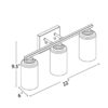 KAWOTI 22-in 3-Light Black Modern/Contemporary Vanity Light - Image 9