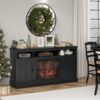 Ameriwood Home Ashton Lane Electric Fireplace TV Stand for TVs up to 65", Black Oak - Image 3