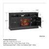 Ameriwood Home Ashton Lane Electric Fireplace TV Stand for TVs up to 65", Black Oak - Image 7