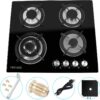 HBHOB HBG4601 24 Inches Gas Stove 4 Burners Glass Surface - Image 2