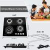 HBHOB HBG4601 24 Inches Gas Stove 4 Burners Glass Surface - Image 8