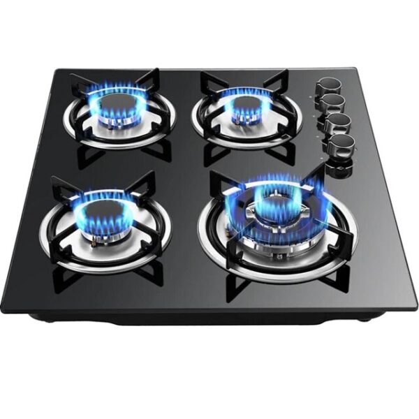 HBHOB HBG4601 24 Inches Gas Stove 4 Burners Glass Surface