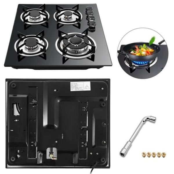 HBHOB HBG4601 24 Inches Gas Stove 4 Burners Glass Surface - Image 12