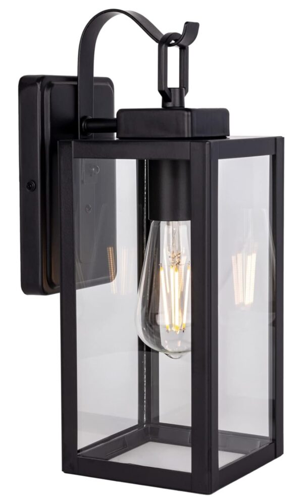Outdoor Wall Lantern, Wall Sconce as Porch Lighting Fixture with One E26 Base Max 60W,