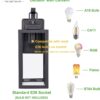 Outdoor Wall Lantern, Wall Sconce as Porch Lighting Fixture with One E26 Base Max 60W, - Image 3