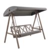 Style Selections 3-person Brown Steel Outdoor Swing