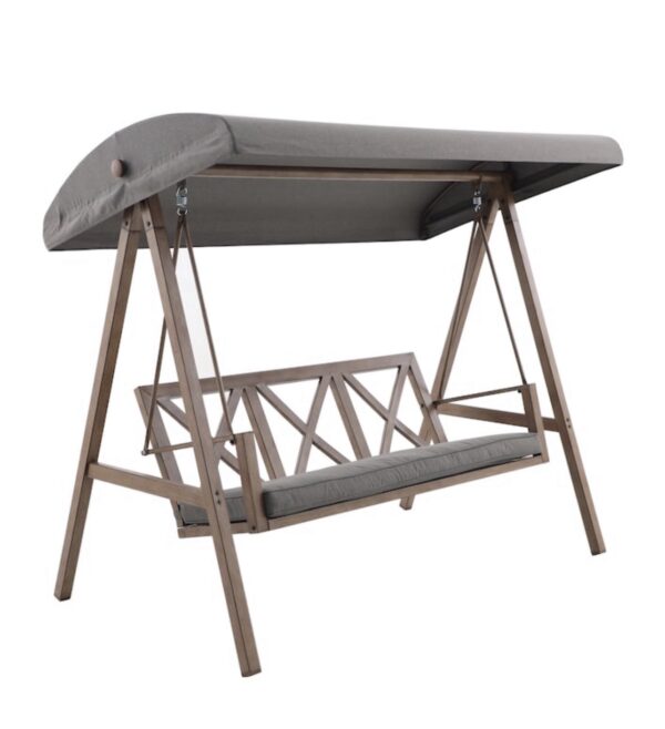 Style Selections 3-person Brown Steel Outdoor Swing