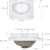 Design House 19-in Solid White Cultured Marble Integral Single Sink Bathroom Vanity Top - Image 2
