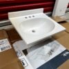 Design House 19-in Solid White Cultured Marble Integral Single Sink Bathroom Vanity Top - Image 7
