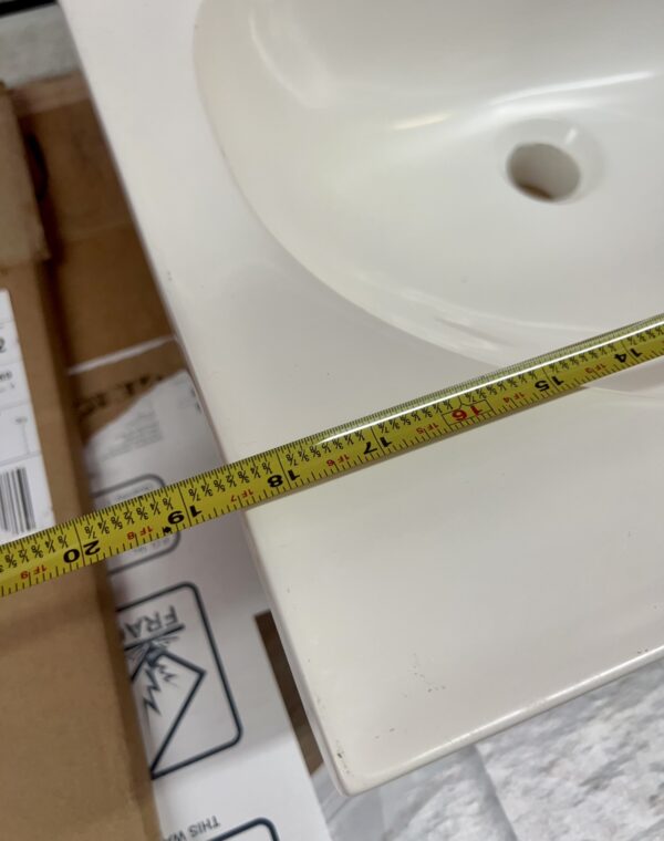 Design House 19-in Solid White Cultured Marble Integral Single Sink Bathroom Vanity Top - Image 9