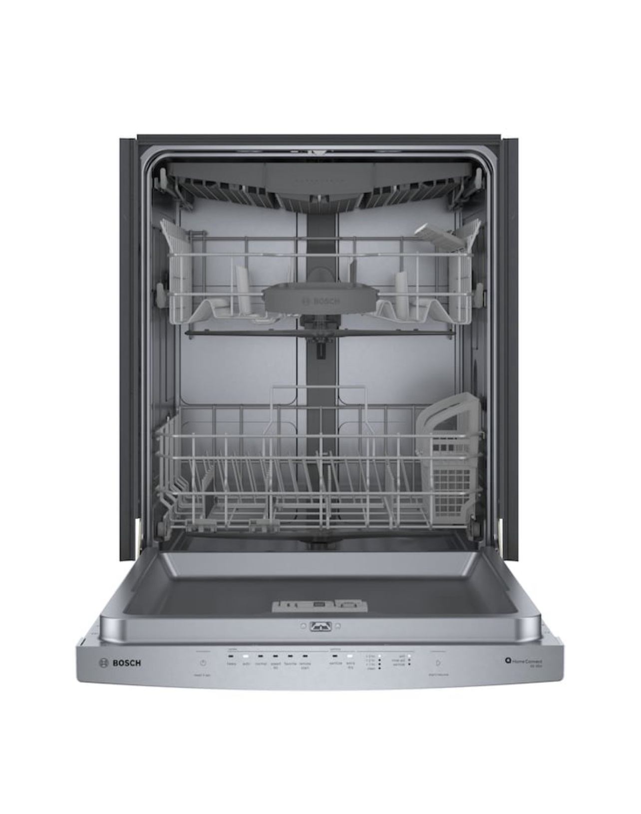 Bosch 300 Series Top Control 24-in Smart Built-In Dishwasher With Third ...