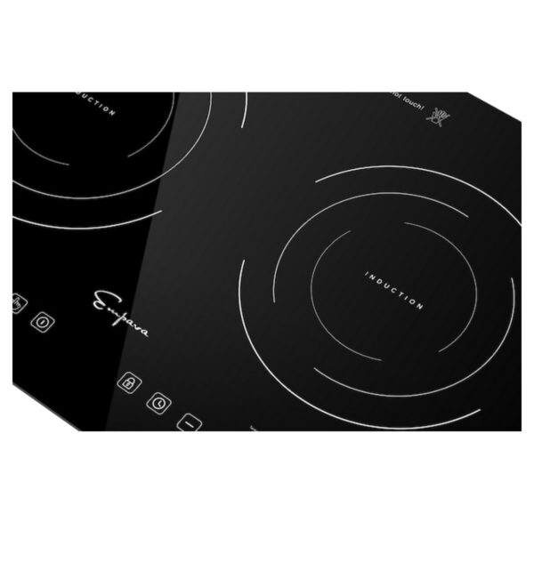 Empava IDC12B2 Horizontal Electric Stove Induction Cooktop with 2 Burners in Black Vitro Ceramic - Image 5
