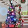 Juegoal 4 ft Pre-Lit Artificial Christmas Tree, Lighted Optical Fiber Xmas Trees with RGB Color - Image 5