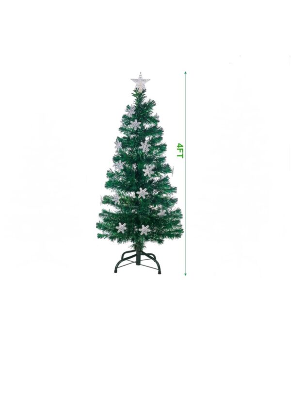 Juegoal 4 ft Pre-Lit Artificial Christmas Tree, Lighted Optical Fiber Xmas Trees with RGB Color - Image 6