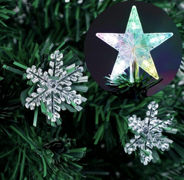 Juegoal 4 ft Pre-Lit Artificial Christmas Tree, Lighted Optical Fiber Xmas Trees with RGB Color - Image 8