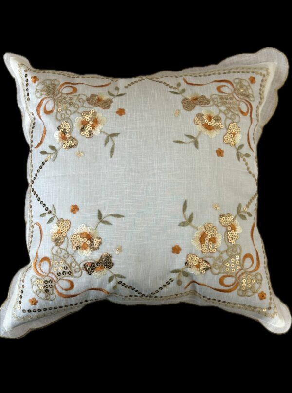 Rose floral design Throw pillow case only 15 x 15  6-pack - Image 3