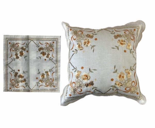 Rose floral design Throw pillow case only 15 x 15  6-pack - Image 2