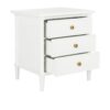 Safavieh Mina 25 in. 3 - Drawer Modern Coastal Bamboo Nightstand