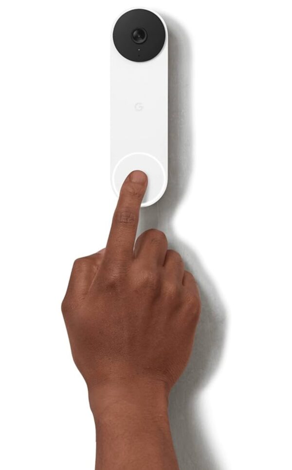 Google Nest Doorbell (Battery) - Wireless Doorbell Camera - Video Doorbell - Snow - Image 2