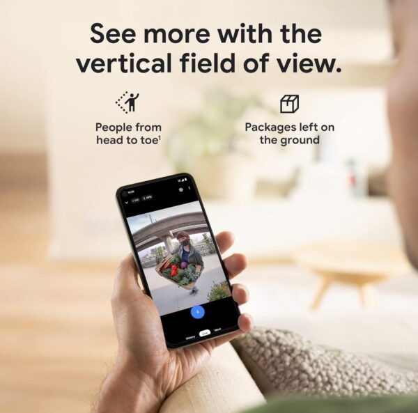 Google Nest Doorbell (Battery) - Wireless Doorbell Camera - Video Doorbell - Snow - Image 7