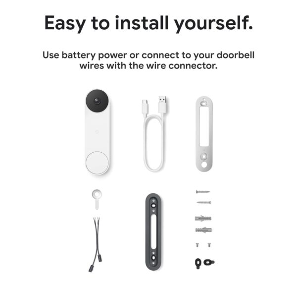 Google Nest Doorbell (Battery) - Wireless Doorbell Camera - Video Doorbell - Snow - Image 10