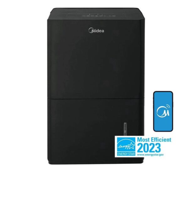 Midea 50-Pint Smart Dehumidifier with Pump - Wet Rooms, Energy Star, For Areas up to 4,500 Sq. ft.,