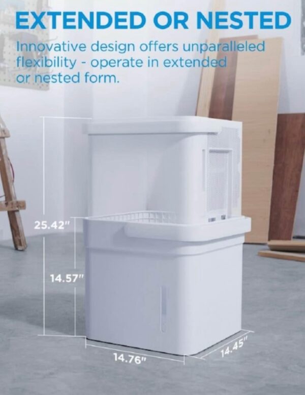 Midea Cube 20-Pint Smart Wifi Dehumidifier, Coverage up to 2,000 sq. ft., MAD20S1QWT - Image 9
