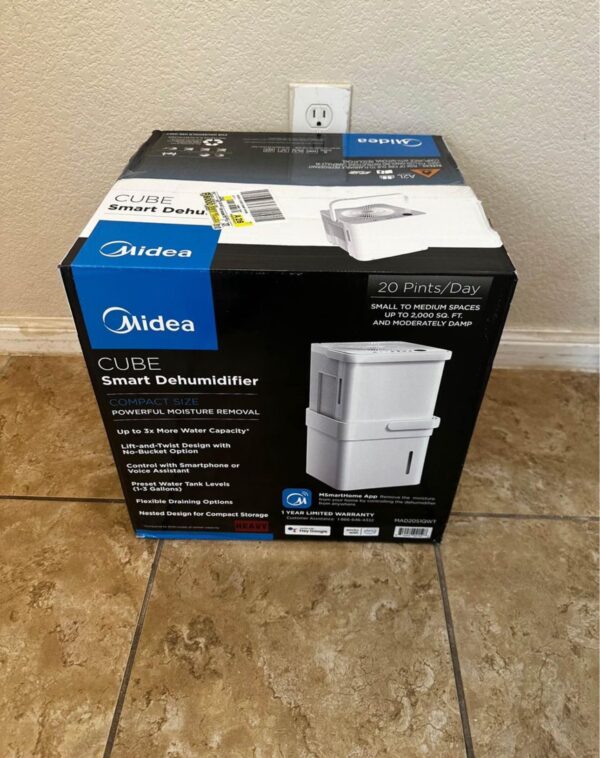 Midea Cube 20-Pint Smart Wifi Dehumidifier, Coverage up to 2,000 sq. ft., MAD20S1QWT - Image 10