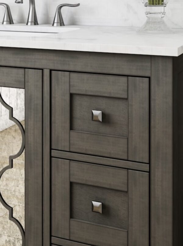 allen + roth Everdene 36-in Gray Undermount Single Sink Bathroom Vanity with Carrera White Engineere - Image 5